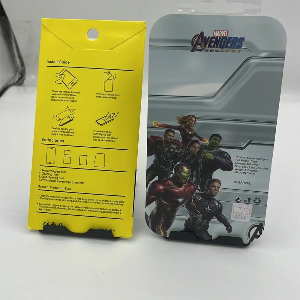 Leather Captain Marvel Avengers iPhone X /XS Case With Screen Protector